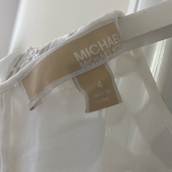 NWT Michael Michael Kors White Geo Lace Pencil Dress, Size 4 - Picture 16 of 16
